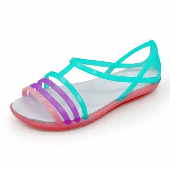 POLALI Moterų sandalai 2019 m. vasaros Vaivorykštė želė batai atsitiktinis butas paplūdimio bateliai moterims neslidus vasaros Sandalai