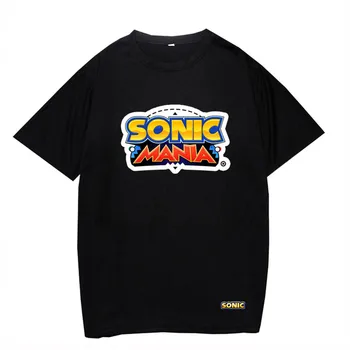 Paaugliai T-shirts Sonic Berniukas Mergaitė Gatvės Mados vyriški T-Shirt Negabaritinių Dropshipping Unisex Hipster Kvėpuojantis Vyrų Drabužiai Viršų