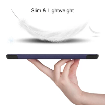 Padengti Atveju Samsung Tab S7 plius 12.4 colių Tablet Atveju PU Odos Trifold Stovi Kieto Apvalkalo Padengti Rubisafe SM-T970 SM-T975