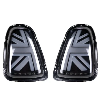 Paieška Naujos ABS Medžiaga Juoda Sąjungos Jack Stiliaus LED Uodegos Šviesos atsarginių dalių mini cooper 09-13 R56 R57 R58 R59 2 Vnt Rinkinys