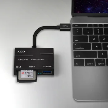 Paruoštas Sandėlyje USB 3.0 Type C) USB į SD XQD Kortelių Skaitytuvo Adapteris, Laidas Fotoaparato USB3.0/2.0 XQD ABS Nešiojamų Už 