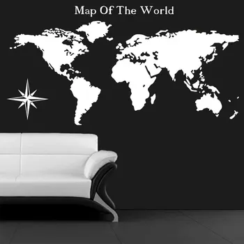 Pasaulio žemėlapis Namų Dekoro Siena Lipdukas Lipdukai Kambarį Vinilos Paredes 