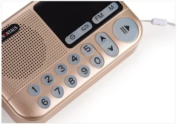 Pocket Radio FM Radijas Mini Nešiojamas Įkraunamas Radijo Imtuvą, Garsiakalbį Paramos USB TF Kortelę Muzika MP3 Grotuvas