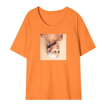 Pop Dainininkė Ariana Grande Marškinėliai Moterims, Hip-Hop Viršūnes Ulzzang Atsitiktinis Medvilnės Marškinėlius Harajuku Kawaii Tees Moterų Negabaritinių Marškinėliai
