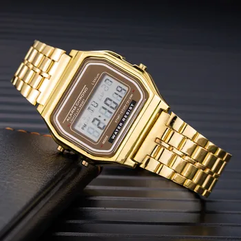 Prabanga Skaitmeninis Moterų Laikrodžiai Mados Nerūdijančio Plieno Nuorodą Apyrankė Laikrodis Dirželis Verslo Elektroninių Vyrų Laikrodis Reloj Mujer