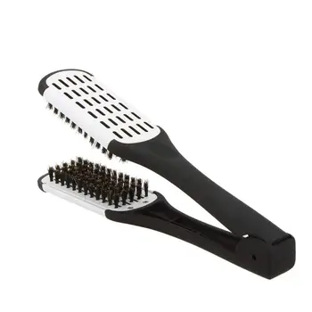 Profesionalios Tiesinimo Šepečiu, plaukų kirpimo įrankis dvipusis šepetys Plaukų tiesinimo