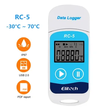 RC-5 Digital USB Temperatūros Duomenų Kaupiklis 32000 Skaityti Taško Didelio tikslumo Datalogger Diktofono, Sandėlis, Sandėliavimas