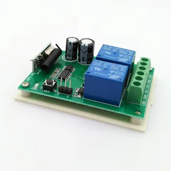 RF Įjungti belaidžio nuotolinio valdymo dc reguliatorius mini 12V 433Mhz relay imtuvo modulis 2 būdas kontroliuoti 2NO+2NC variklinių linijinis pavaros