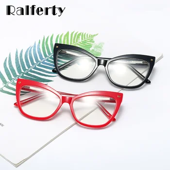 Ralferty 2020 Naujas Cat Eye Akiniai, Rėmeliai Moterų Prekės Dizaineris Recepto, Aišku, Skaidrus Optinės Kadrų Nulis Dioptrijomis F93343