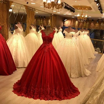 Raudona Kamuolys Suknelė Vakaro Suknelės 2020 M. Moteris Oficialią Šalies Chalatas De Soiree Rankovių China Aplikacijos, Nėrinių Vestidos Ilgai Prom Dress