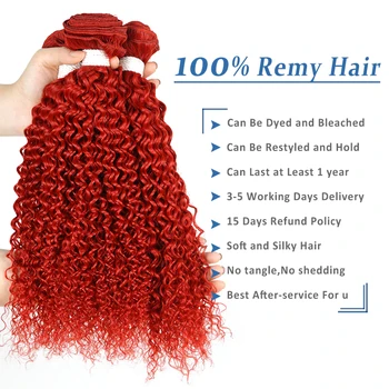 Raudona Keistą Garbanotas Ryšulius Su Uždarymo Peru Žmogaus Plaukų Pynimas 3 Ryšulius Su Nėrinių Uždarymo 4*4 Remy Plaukų, Su Kūdikio Plaukų Remyblue