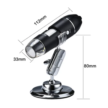 Reguliuojamas LED Skaitmeninis Mikroskopas 1600X/1000X/500X Mega Pikselių Tipas-C/Micro USB didinamasis stiklas Elektroninių Stereo USB Endoskopą Fotoaparatas