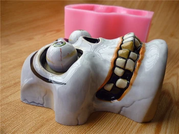 Reljefinis kaukolė kaukolė tortas pelėsių silikono formos šokolado gipso žvakė muilo saldainiai pelėsių virtuvės kepimo nemokamas pristatymas