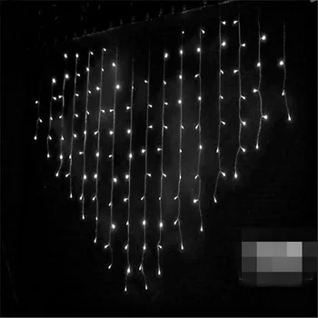 Remote2x1.5m 124led Širdies Formos LED Styginių Šviesos EU220V Atostogų Kalėdų vestuves apdailos led varveklis Užuolaidų lempos šviesa
