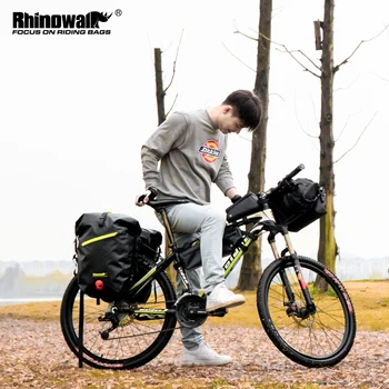 Rhinowalk Dviračio krepšys Kalnų dviratį Dviračiu krepšys, atsparus Vandeniui Dviračių Raukčio Maišo Rėmo Maišelį Dviratį, Atlikti Maišelis Bicyle Pagalvių Rinkinys