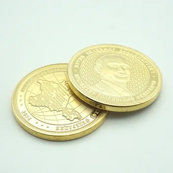 Rusijos Federacijos pirmininkas Vladimir Vladimirovich Putinas monetų Krymo Žemėlapį Auksą, Padengtą monetos
