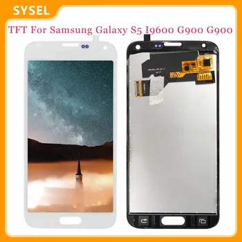 SAMSUNG Galaxy S5 i9600 Lcd G900 G900A G900F LCD Ekranas skaitmeninis keitiklis lietimui Ekranas Asamblėjos+Nemokamas Įrankiai