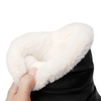 SIMLOVEYO saldus sniego batai moterims pleišto kulniukai batai moteris mielas lankas pearl pink batai neperšlampami šilti pliušinis botas bottines