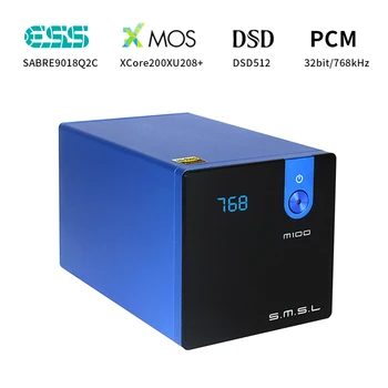 SMSL M100 MKII Skaitmeninis USB DAC AK4452 DSD512 32bit/768kHz 106dB Optinis SPDIF Aliuminio darbalaukio Garso Dekoderis XMOS