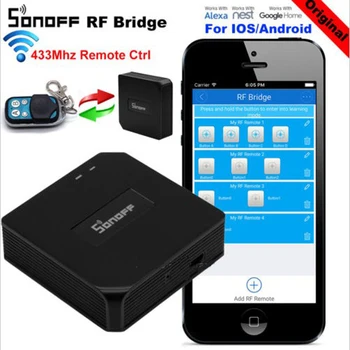 SONOFF RF Tiltas Wifi 433Mhz Bevielis Nuotolinio Valdymo Jungiklis Protingas protingo Namo Automatizavimo Modulis Alexa 