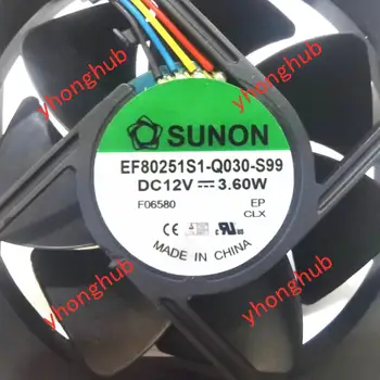 SUNON EF80251S1-Q030-S99 Serverių Vėsinimo Ventiliatorius DC 12V 3.60 M 80x80x25mm 4-laidėm