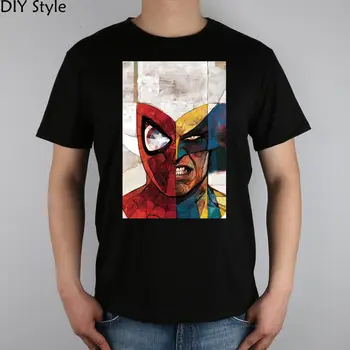 SUPER HEROJUS VEIDO WOLVERIN X VYRŲ LOGOTIPĄ, trumpomis rankovėmis T-shirt Viršuje, Medvilnės Lycra Vyrų marškinėliai Naujas