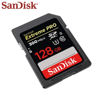 SanDisk Extreme Pro 300MB/s U3 32GB 64GB 128 GB SD Kortelė, SDHC SDXC Class 10 Atminties Kortelę UHS-II Flash Kortelės Kamera