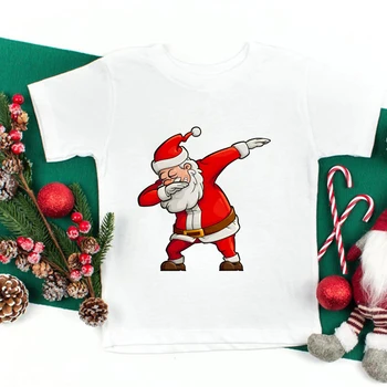 Santa Claus Marškinėliai Vaikams marškinėliai Vaikams Linksmų Kalėdų Dovana, Juokinga T Shirts Laimingų Naujųjų Metų trumpomis Rankovėmis Viršuje Paauglių Marškinėliai