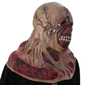 Siaubo zombie Kaukė puikiai tinka Karnavalui, Karnavaliniai ir Helovinas Suaugusiųjų Latekso Kostiumas, Unisex Vienas dydis tinka visiems