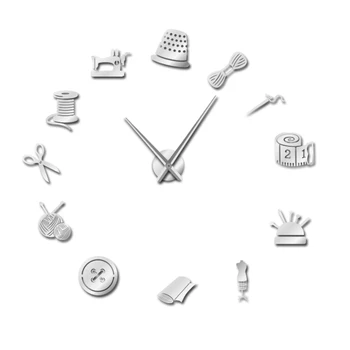 Sieninis Laikrodis Veidrodėliai Siuvimo Mašina Šiuolaikinės Kvarco Horloge Retro Wathces Relogio de parede Pritaikyti 