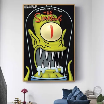 Simpsonų Plakatą Simpson Animacinių filmų, Plakatų ir grafikos Paveikslai Tapyba Sienos Meno Nuotrauką Gyvenimo Namų Dekoro quadro cuadros