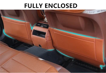 Sinjayer Mikropluošto odos Automobilio Galinės Sėdynės Anti-Kick Trinkelėmis galinės Sėdynės Padengti Anti-purvinas Lipdukai Cadillac CT6 2016 2017 2018