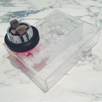 Skaidrus Akrilo Sheesha Nešiojamų chicha Shisha Kaljanas Puodelis Su LED Šviesos Rūkymo Reikmenys Nargile Shisha Kaljanas