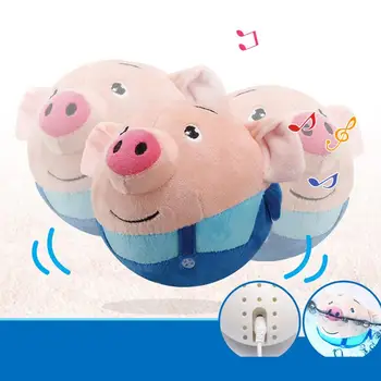 SongsRecordable Cartoon jūros Dumblių Kiaulių Lėlės Šoktelėti Kamuolys USB Elektros Pliušinis Sąveika galima Skalbti Plaka, Dainuoti, Šokti Mielas Žaislas J75