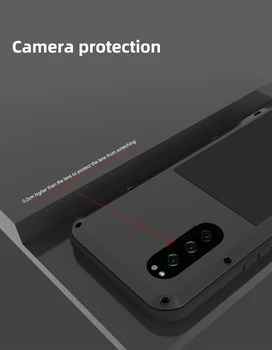 Sony Xperia 5 Vandeniui Atveju Šoko Purvo Įrodymas, Atsparus Vandeniui, Metalo Šarvai Padengti 
