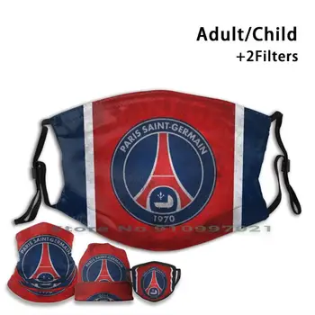 Spausdinti Kd2.5 Filtras Daugkartinio Naudojimo Burnos, Veido Kaukė Vaikų Suaugusiųjų Paryžiaus Germain Futbolo Lyga 1 Prancūzija Mbapped Logotipas Vėliava