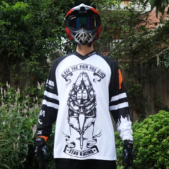Sprogimo Išjungti kelių Motorcycl ilgi Juodi Fitneso rankovės marškinėliai Kalnų jersey MTB Viršūnes Dviračių Džersis Vyrų Kalnų Dviračių Marškinėliai