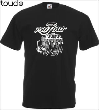 T-Shirt Mados Vyrų Japonijos CB 750 Keturių marškinėliai Cafe Racer Derliaus CB750 Motociklo Marškinėliai