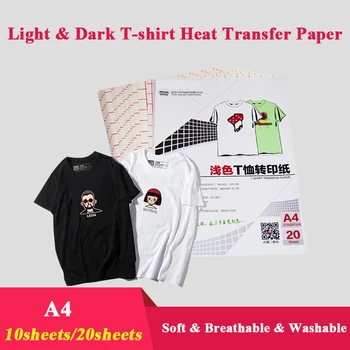T-Shirt Šilumos Perdavimo Sublimacijos Foto Popierius Šviesos tamsiai juodo Audinio Perdavimo Popierius Medvilnės Drabužis