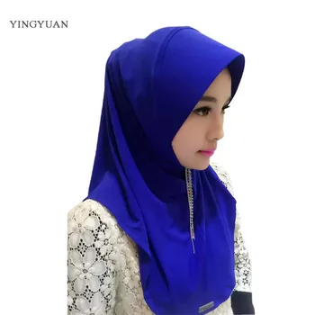 TJ47 naujas lengva dėvėti musulmonų hijabs šalikas moterims didelį kiekį, moteriški šalikai showl(be sagės )