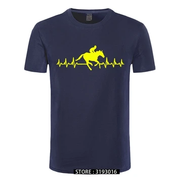 Tai Mano širdies Plakimas Jodinėjimas Žirgais Marškinėliai Gudrumu T-Shirt Arklių Racinger Širdies Viršuje Vasaros Atsitiktinis Žmogus Marškinėliai Geros Kokybės