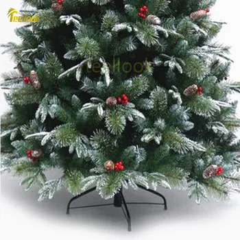 Teellook 1.2 m/3.0 m PE+PVC pušų spyglių sumaišyti Kalėdų eglutė su uogomis Naujųjų Metų Kalėdų Mall hotel apdaila