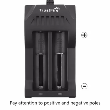 Trustfire TR-017), 3,7 V 2Slots Įkraunama Baterija, 