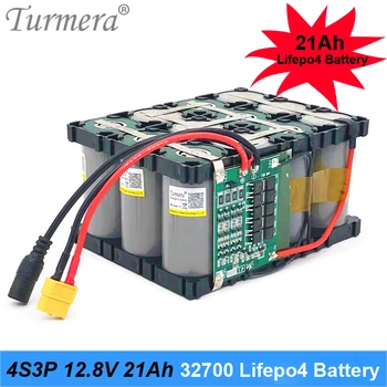 Turmera 32700 Lifepo4 Baterija 4S3P 12.8 V 21Ah 4S 40A 100A Subalansuotas BMS Elektros Valtis ir Nepertraukiamo Maitinimo šaltinis 12V