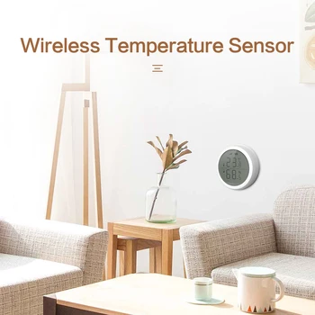 Tuya Zigbee Smart Temperatūros ir Drėgmės Jutiklis Jutiklio Namų Automatikos su skystųjų KRISTALŲ Ekranas, Darbas pagal Alexa 