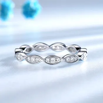 UMCHO 925 sterlingas sidabro žiedai moterims Classic Lady Elegantiškas, Paprastas Vestuvių Juostas, Žiedus Mados Piršto Priedai