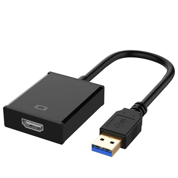 USB 3.0 HDMI HD 1080P Vaizdo Kabelis Adapteris Keitiklis Vyrų ir Moterų USB3.0 HDMI Adapteris, Skirtas 