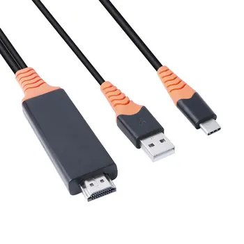 USB C Tipo HDMI Kabelis Adapteris Keitiklis USB 3.1 Įkrovimo Kabelį Telefoną Prie HDMI TV Atvaizdavimo 4K 60Hz Samsung 