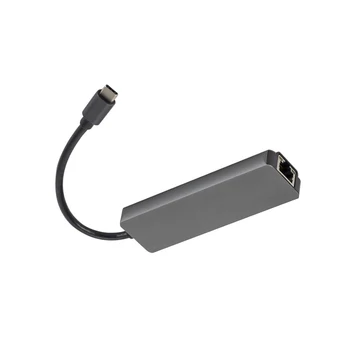 USB KONCENTRATORIŲ, C Tipo Stebulės HD-MI 4K USB C Hub su Gigabit Ethernet Rj45 Lan Adapteris Dokas 