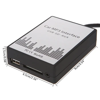 USB SD AUX Automobilinį MP3 Muzikos Radijo Skaitmeninis CD Keitiklis Adapte Už Renault 8pin Clio